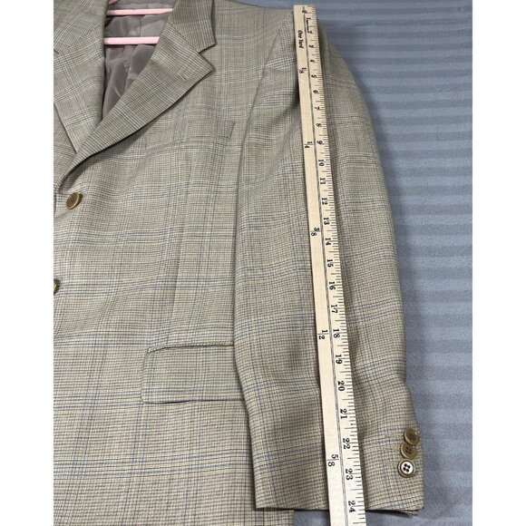 Coppley Blazer Mens 42R Ermenegildo Zegna Cloth  Plaid Wool Made Canada Jacket - Picture 12 of 12